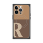 プレミアムスクエアケース with MagSafe［ オリジナル - initial two tone - R brown ］