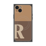 プレミアムスクエアケース with MagSafe［ オリジナル - initial two tone - R brown ］