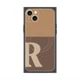プレミアムスクエアケース with MagSafe［ オリジナル - initial two tone - R brown ］