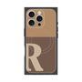 プレミアムスクエアケース with MagSafe［ オリジナル - initial two tone - R brown ］