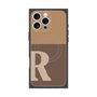 プレミアムスクエアケース with MagSafe［ オリジナル - initial two tone - R brown ］