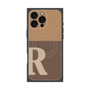 プレミアムスクエアケース with MagSafe［ オリジナル - initial two tone - R brown ］