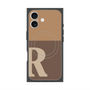 プレミアムスクエアケース with MagSafe［ オリジナル - initial two tone - R brown ］