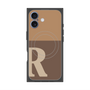 プレミアムスクエアケース with MagSafe［ オリジナル - initial two tone - R brown ］
