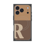 プレミアムスクエアケース with MagSafe［ オリジナル - initial two tone - R brown ］
