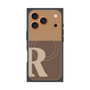 プレミアムスクエアケース with MagSafe［ オリジナル - initial two tone - R brown ］