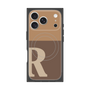 プレミアムスクエアケース with MagSafe［ オリジナル - initial two tone - R brown ］