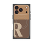プレミアムスクエアケース with MagSafe［ オリジナル - initial two tone - R brown ］