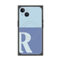 プレミアムスクエアケース with MagSafe［ オリジナル - initial two tone - R blue ］