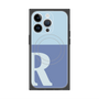 プレミアムスクエアケース with MagSafe［ オリジナル - initial two tone - R blue ］