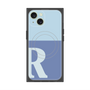 プレミアムスクエアケース with MagSafe［ オリジナル - initial two tone - R blue ］