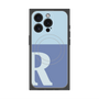 プレミアムスクエアケース with MagSafe［ オリジナル - initial two tone - R blue ］