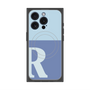 プレミアムスクエアケース with MagSafe［ オリジナル - initial two tone - R blue ］