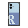 プレミアムスクエアケース with MagSafe［ オリジナル - initial two tone - R blue ］
