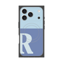 プレミアムスクエアケース with MagSafe［ オリジナル - initial two tone - R blue ］