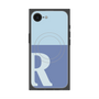 プレミアムスクエアケース with MagSafe［ オリジナル - initial two tone - R blue ］