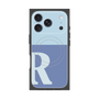 プレミアムスクエアケース with MagSafe［ オリジナル - initial two tone - R blue ］