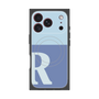 プレミアムスクエアケース with MagSafe［ オリジナル - initial two tone - R blue ］