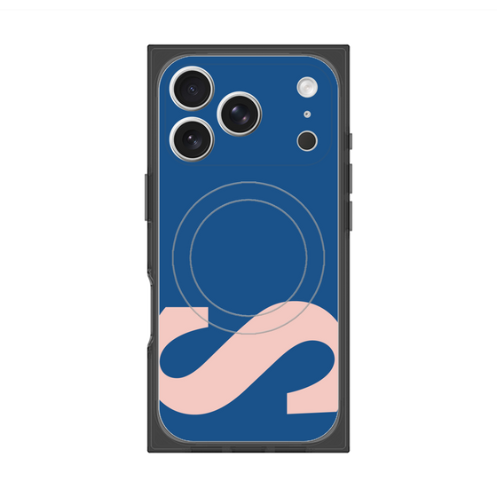 プレミアムスクエアケース with MagSafe［ オリジナル - initial color - S navy ］