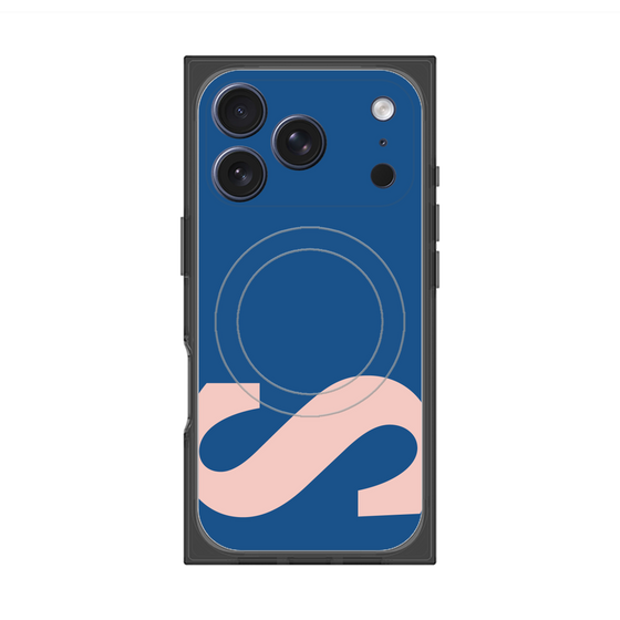 プレミアムスクエアケース with MagSafe［ オリジナル - initial color - S navy ］