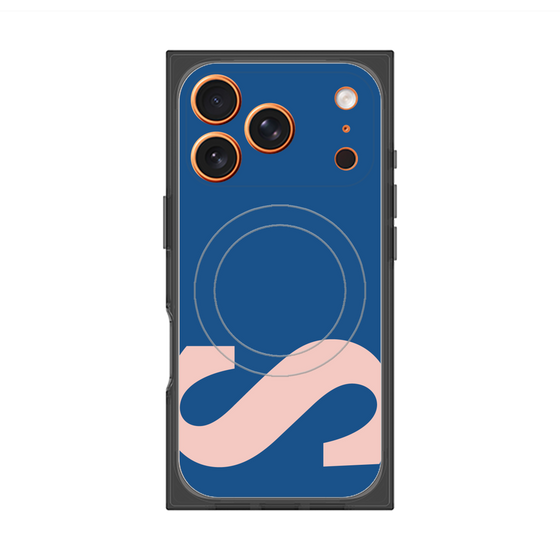 プレミアムスクエアケース with MagSafe［ オリジナル - initial color - S navy ］