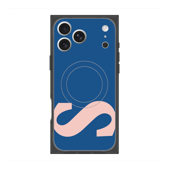 プレミアムスクエアケース with MagSafe［ オリジナル - initial color - S navy ］