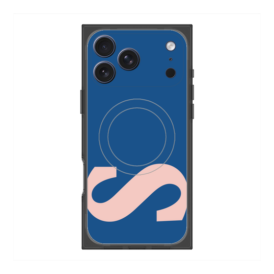 プレミアムスクエアケース with MagSafe［ オリジナル - initial color - S navy ］