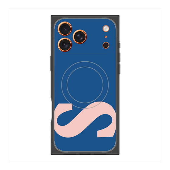 プレミアムスクエアケース with MagSafe［ オリジナル - initial color - S navy ］