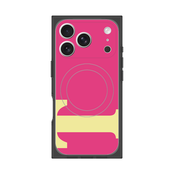プレミアムスクエアケース with MagSafe［ オリジナル - initial color - T pink ］
