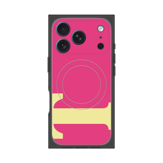 プレミアムスクエアケース with MagSafe［ オリジナル - initial color - T pink ］