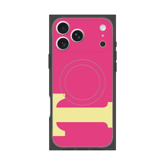 プレミアムスクエアケース with MagSafe［ オリジナル - initial color - T pink ］