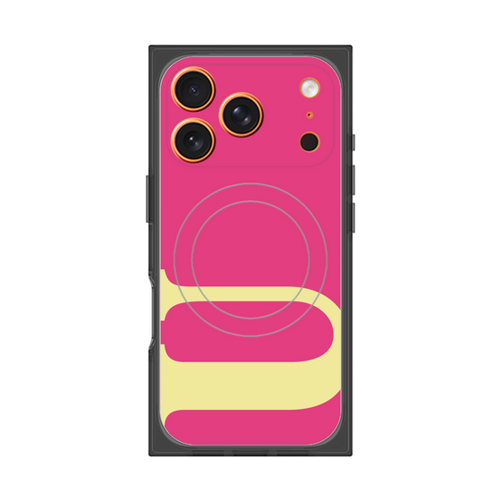 プレミアムスクエアケース with MagSafe［ オリジナル - initial color - U pink ］