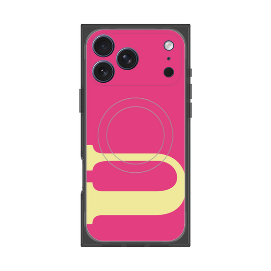 プレミアムスクエアケース with MagSafe［ オリジナル - initial color - U pink ］