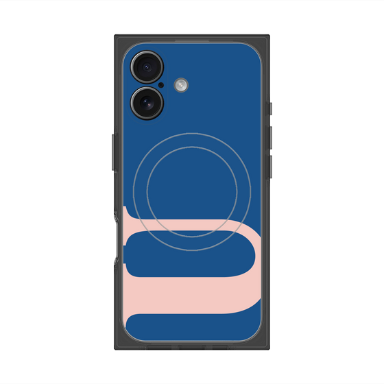 プレミアムスクエアケース with MagSafe［ オリジナル - initial color - U navy ］