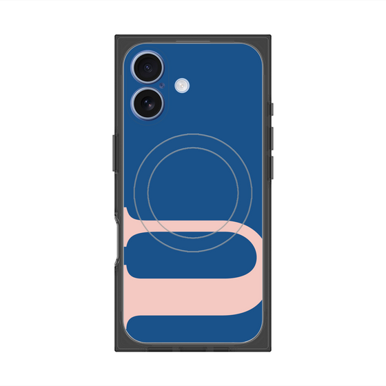 プレミアムスクエアケース with MagSafe［ オリジナル - initial color - U navy ］