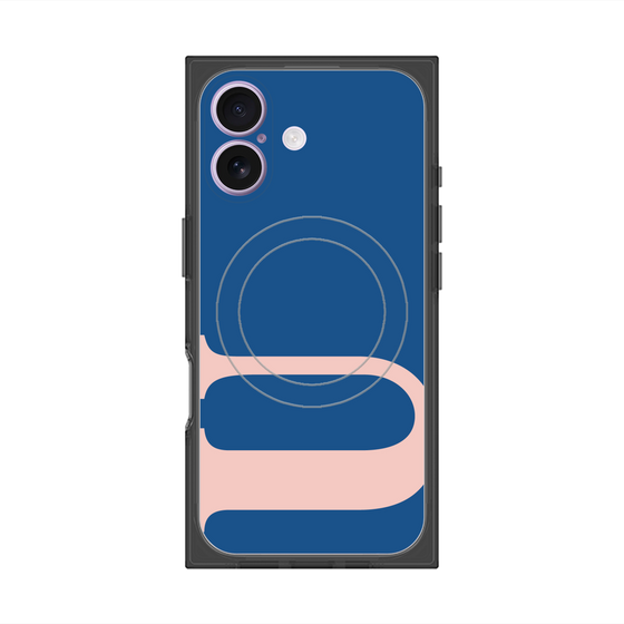 プレミアムスクエアケース with MagSafe［ オリジナル - initial color - U navy ］