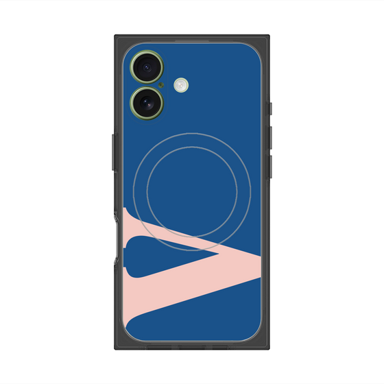 プレミアムスクエアケース with MagSafe［ オリジナル - initial color - V navy ］