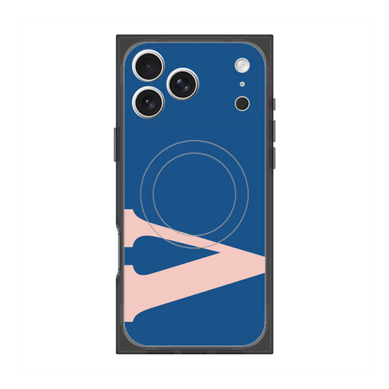 プレミアムスクエアケース with MagSafe［ オリジナル - initial color - V navy ］