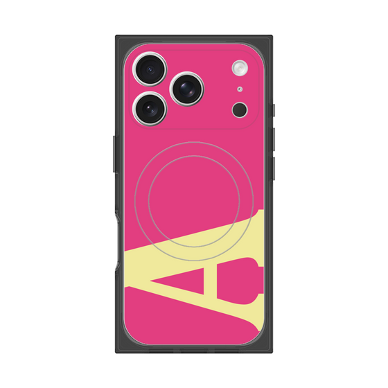 プレミアムスクエアケース with MagSafe［ オリジナル - initial color - A pink ］