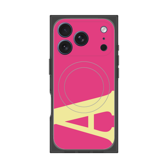 プレミアムスクエアケース with MagSafe［ オリジナル - initial color - A pink ］