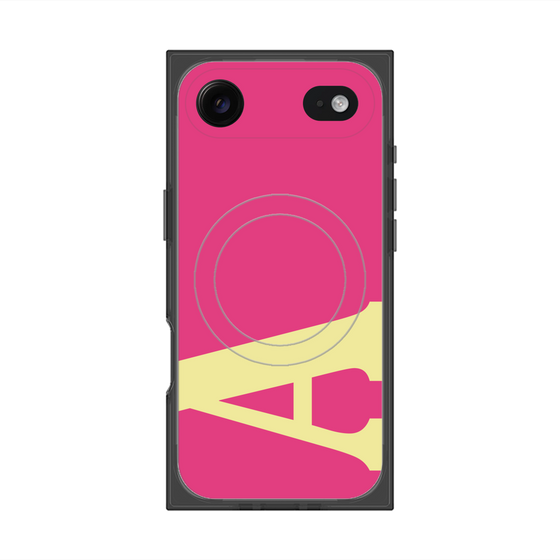 プレミアムスクエアケース with MagSafe［ オリジナル - initial color - A pink ］