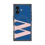 プレミアムスクエアケース with MagSafe［ オリジナル - initial color - W navy ］