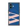 プレミアムスクエアケース with MagSafe［ オリジナル - initial color - W navy ］