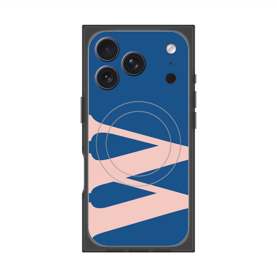 プレミアムスクエアケース with MagSafe［ オリジナル - initial color - W navy ］