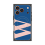 プレミアムスクエアケース with MagSafe［ オリジナル - initial color - W navy ］