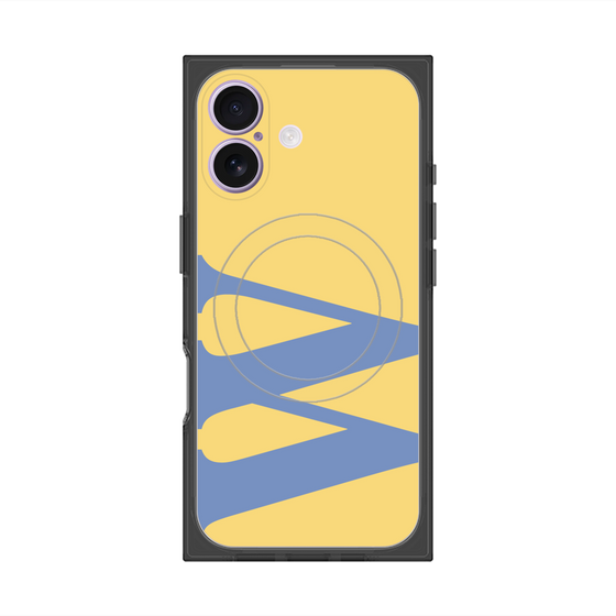 プレミアムスクエアケース with MagSafe［ オリジナル - initial color - W yellow ］