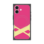 プレミアムスクエアケース with MagSafe［ オリジナル - initial color - X pink ］