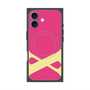 プレミアムスクエアケース with MagSafe［ オリジナル - initial color - X pink ］
