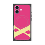 プレミアムスクエアケース with MagSafe［ オリジナル - initial color - X pink ］