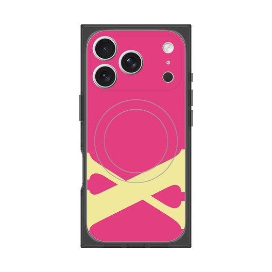 プレミアムスクエアケース with MagSafe［ オリジナル - initial color - X pink ］